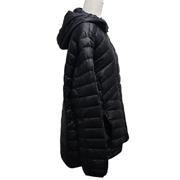 Camelcrown Women's Black Full Zip Hooded Down Puffer Jacket w/Glass Case Size 2X - Picture 3 of 12